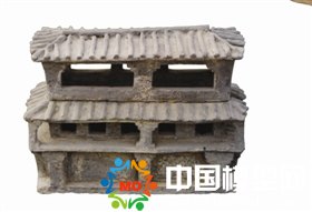 古代糧倉陶制建筑模型